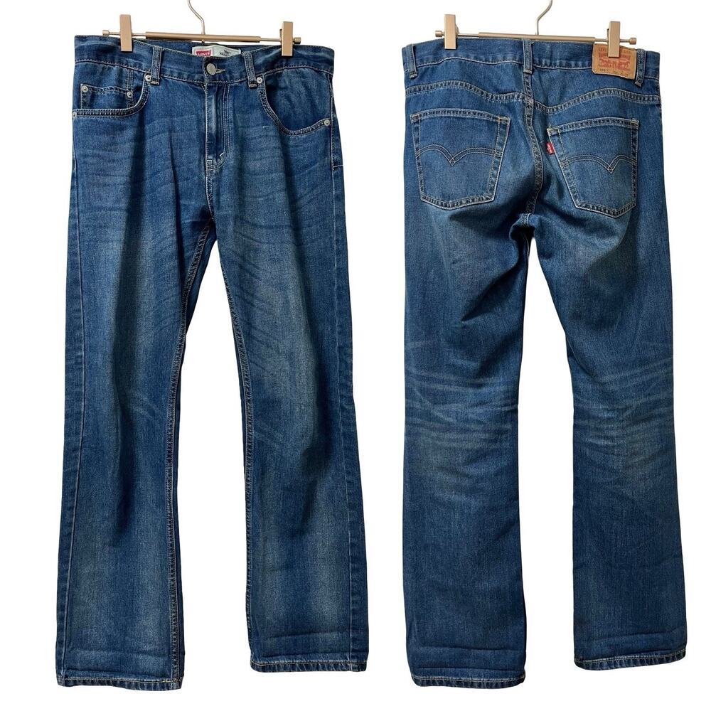 Levis 505 Boys Straight Leg‎ Cotton Jeans 18 Regular 29x29 Medium Wash Classic
